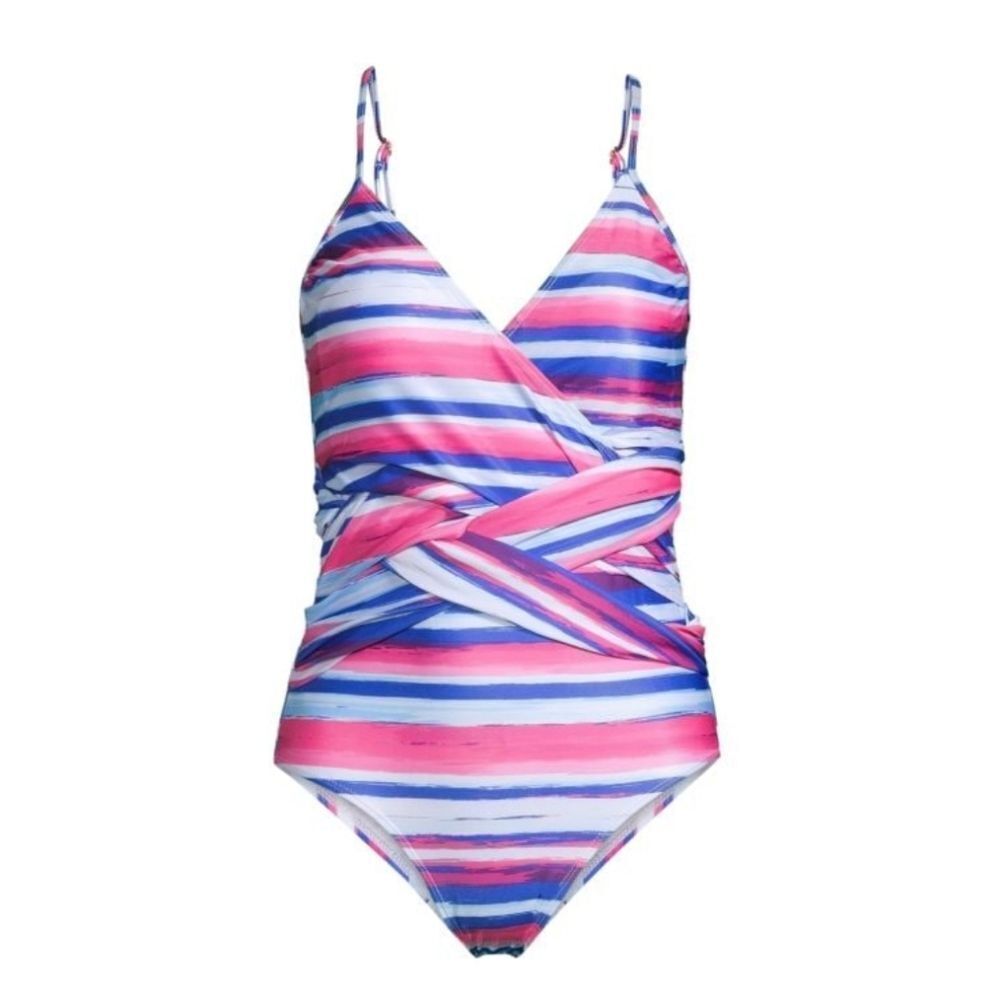 Catherine Malandrino 2X Printed One Piece Swimsuit - NEW